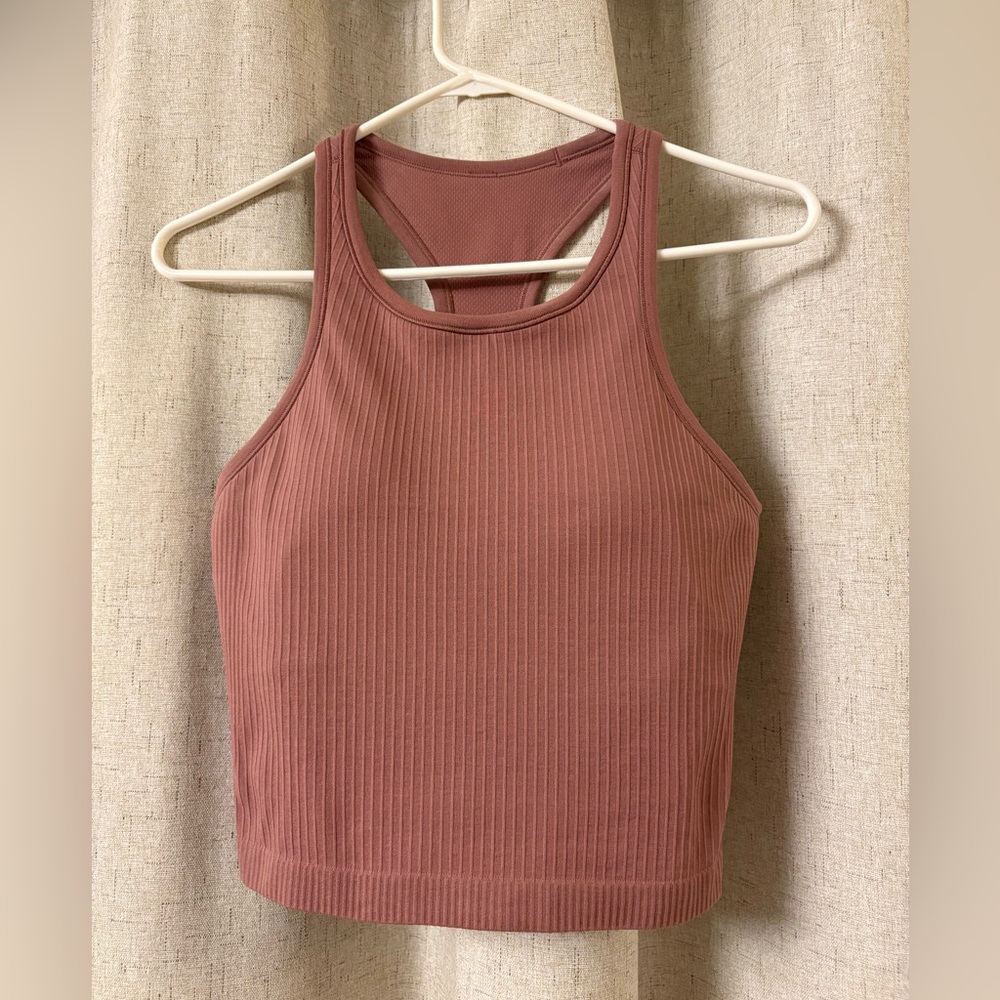 Lululemon Ebb to Street cropped racerback tank/bra